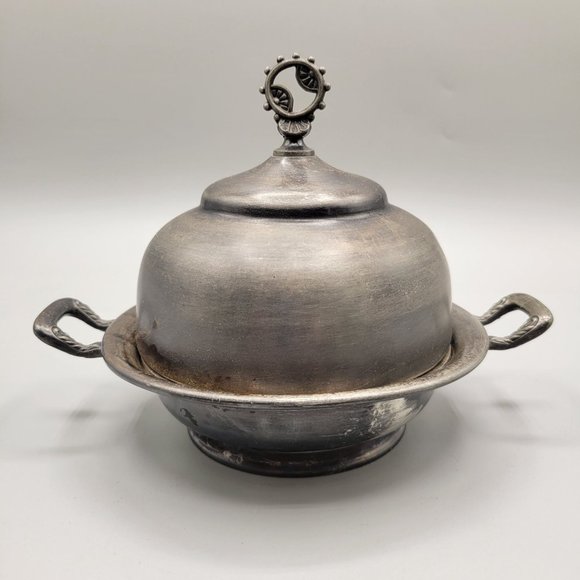 Antique Butter Dish with Ice Hull Albany Silverplate Co 1870-1880 - Picture 5 of 10